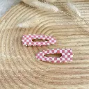Barrette Carreau Rose