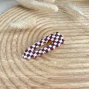 Barrette Carreau Bordeau