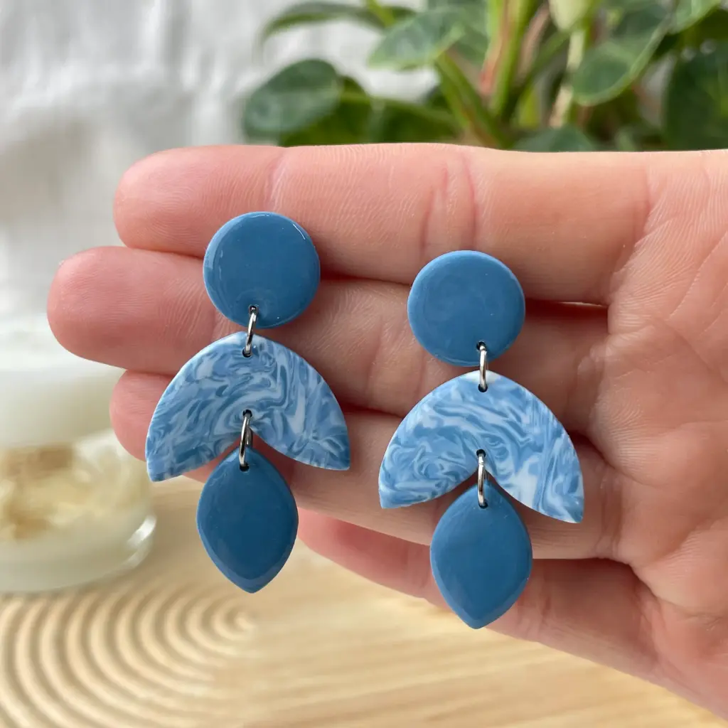 Triple feuille bleu